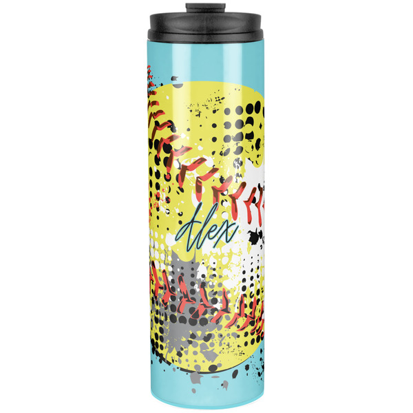Softball Stainless Steel Tumbler 20 Oz - Front