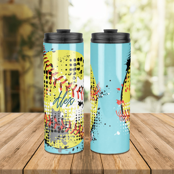 Softball Stainless Steel Tumbler - Lifestyle