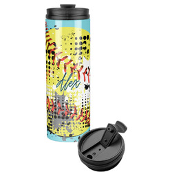 Softball Stainless Steel Skinny Tumbler (Personalized)