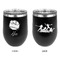 Softball Stainless Wine Tumblers - Black - Double Sided - Approval
