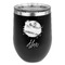 Softball Stainless Wine Tumblers - Black - Single Sided - Front