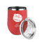 Softball Stainless Wine Tumblers - Coral - Double Sided - Alt View