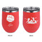 Softball Stainless Wine Tumblers - Coral - Double Sided - Approval