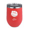 Softball Stainless Wine Tumblers - Coral - Double Sided - Front