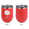 Softball Stainless Wine Tumblers - Coral - Single Sided - Approval