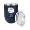 Softball Stainless Wine Tumblers - Navy - Double Sided - Alt View