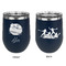 Softball Stainless Wine Tumblers - Navy - Double Sided - Approval