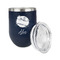 Softball Stainless Wine Tumblers - Navy - Single Sided - Alt View