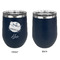 Softball Stainless Wine Tumblers - Navy - Single Sided - Approval