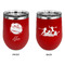 Softball Stainless Wine Tumblers - Red - Double Sided - Approval