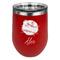 Softball Stainless Wine Tumblers - Red - Double Sided - Front