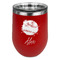Softball Stemless Stainless Steel Wine Tumbler - Red - Double Sided (Personalized)