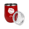 Softball Stainless Wine Tumblers - Red - Single Sided - Alt View