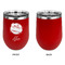 Softball Stainless Wine Tumblers - Red - Single Sided - Approval