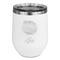 Softball Stemless Stainless Steel Wine Tumbler - White - Double Sided (Personalized)