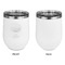 Softball Stainless Wine Tumblers - White - Single Sided - Approval