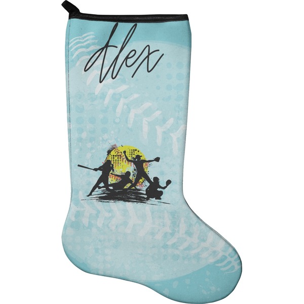 Custom Softball Holiday Stocking - Neoprene (Personalized)