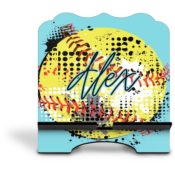 Softball Stylized Tablet Stand - Front without iPad