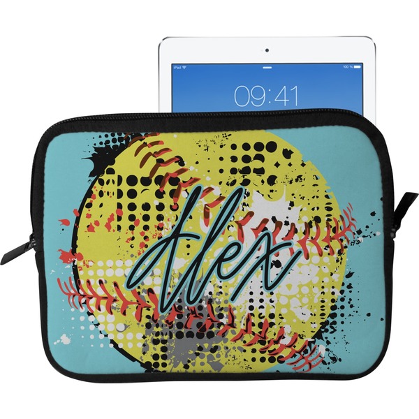 Custom Softball Tablet Case / Sleeve - Large (Personalized)