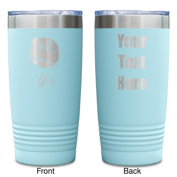 Softball Teal Polar Camel Tumbler - 20oz -Double Sided - Approval