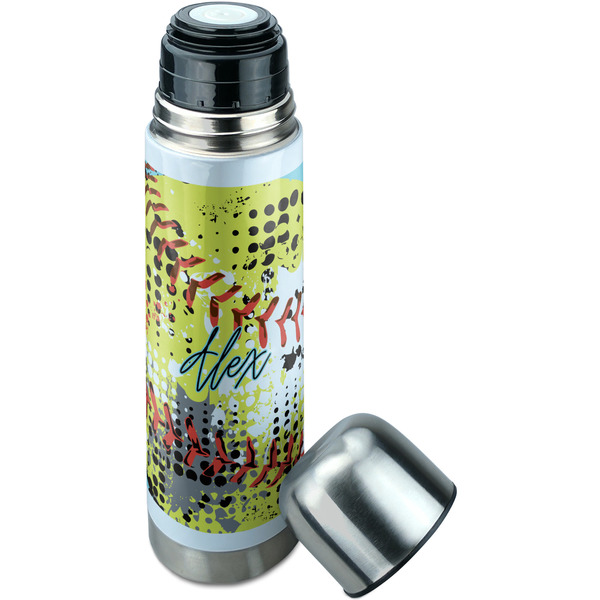 Softball Thermos - Lid Off