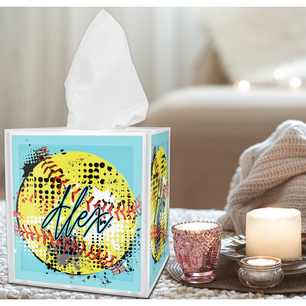 Softball Tissue Box - LIFESTYLE