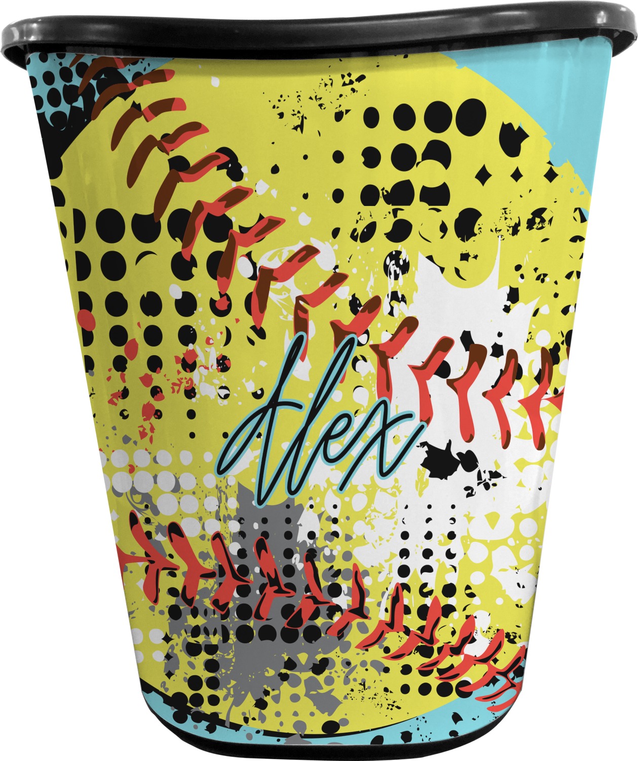Custom Softball Waste Basket (Personalized) YouCustomizeIt