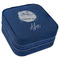 Softball Travel Jewelry Boxes - Leather - Navy Blue - Angled View