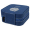 Softball Travel Jewelry Boxes - Leather - Navy Blue - View from Rear
