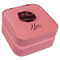 Softball Travel Jewelry Boxes - Leather - Pink - Angled View
