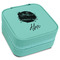 Softball Travel Jewelry Boxes - Leatherette - Teal - Angled View