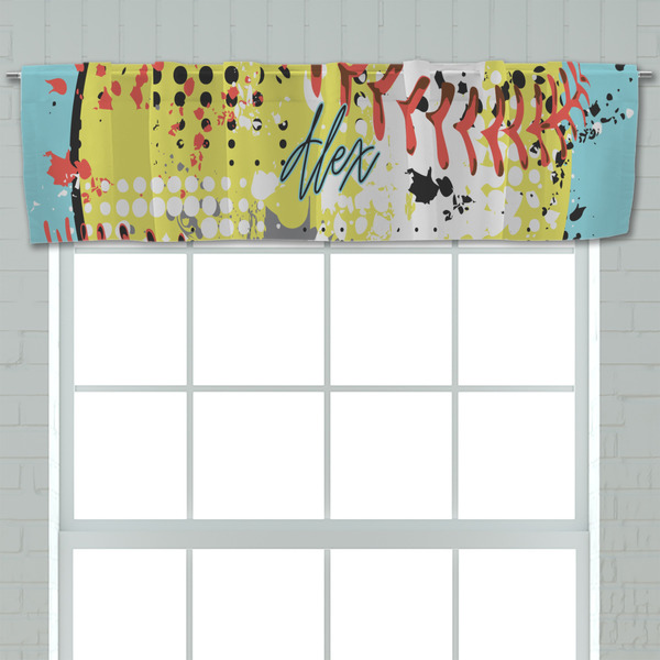 Softball Valance - Closeup on window