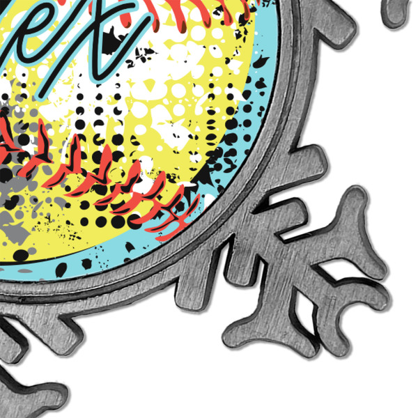 Softball Vintage Snowflake - Detail