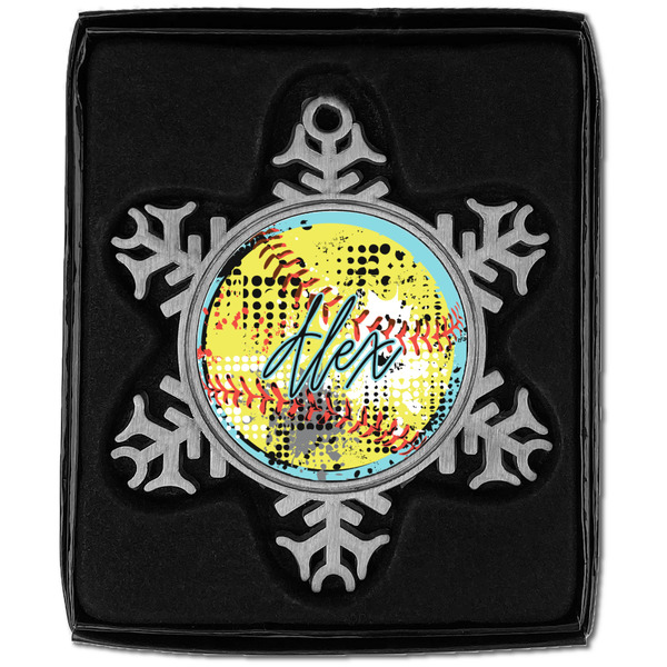 Softball Vintage Snowflake - In box
