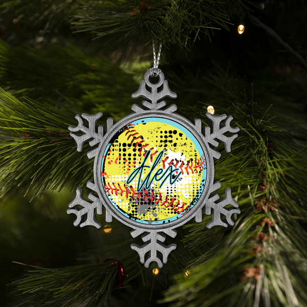 Softball Vintage Snowflake - (LIFESTYLE)