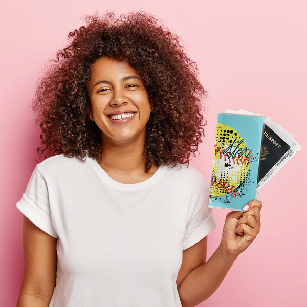 Softball Vinyl Document Holder - LIFESTYLE