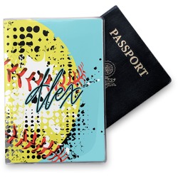 Softball Vinyl Passport Holder (Personalized)