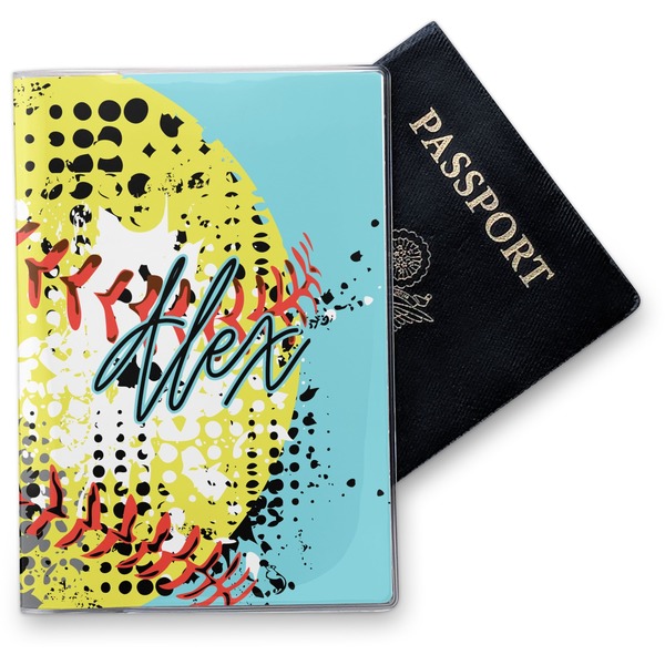 Custom Softball Vinyl Passport Holder (Personalized)