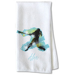 Softball Kitchen Towel - Waffle Weave - Partial Print (Personalized)