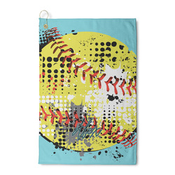 Softball Waffle Weave Golf Towel (Personalized)