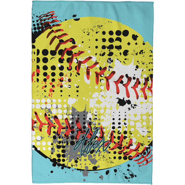 Softball Waffle Weave Towel - Full Color Print - Approval Image