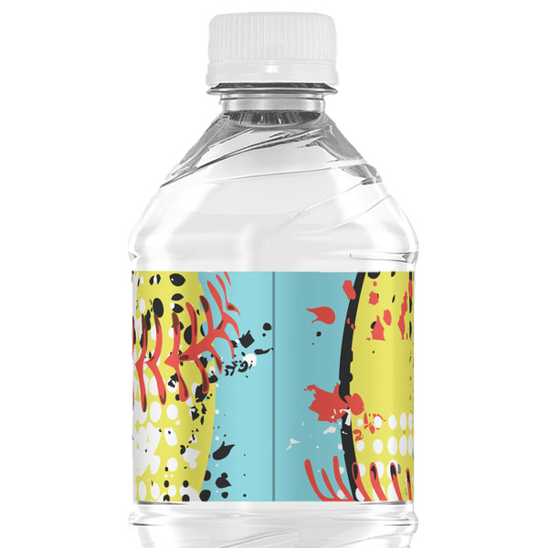 Softball Water Bottle Label - Back View
