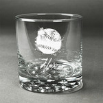 Softball Whiskey Glass (Single) (Personalized)