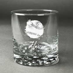 Softball Whiskey Glass - Engraved (Personalized)