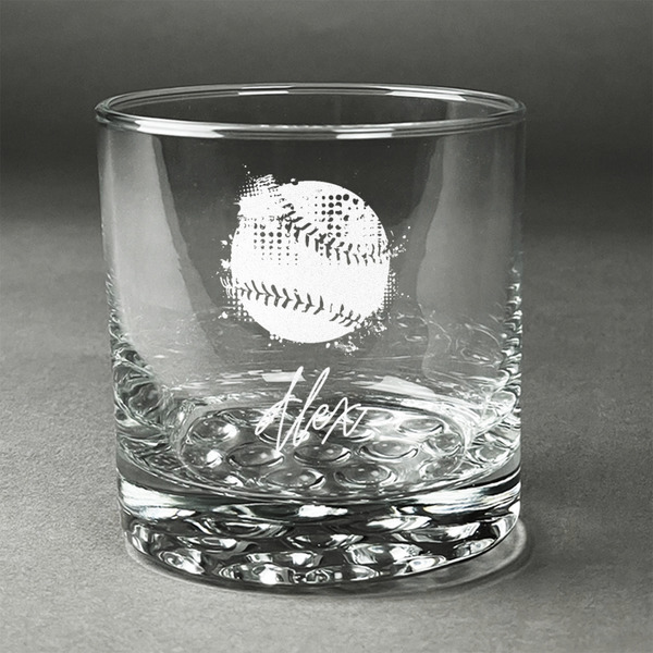 Custom Softball Whiskey Glass - Engraved (Personalized)