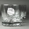 Softball Whiskey Glasses Set of 4 - Engraved Front