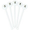 Softball White Plastic 5.5" Stir Stick - Fan View