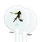 Softball White Plastic 5.5" Stir Stick - Single Sided - Round - Front & Back