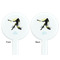Softball White Plastic 7" Stir Stick - Double Sided - Round - Front & Back
