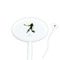 Softball White Plastic 7" Stir Stick - Oval - Closeup